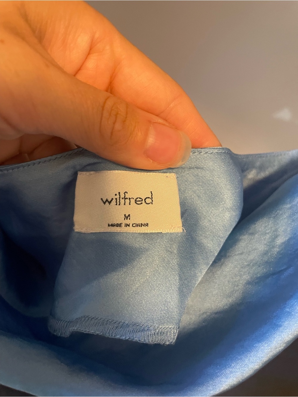 Wilfred Light Blue Satin Slip Dress - Picture 2 of 6